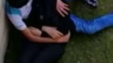 Arab students outdoor boob sucking