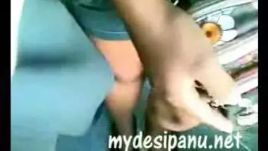 Desi girl trying to touch dick in running train MMS