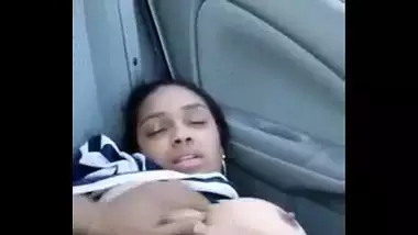 Horny Indian Girl Masturbating In Car