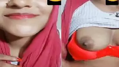 Beautiful girl boobs exposed on video call sex