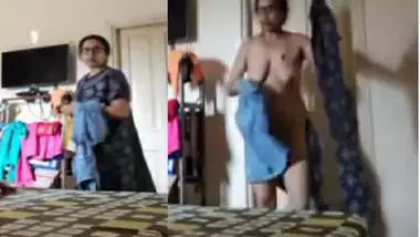 Mom changes nighty and sees camera in her room